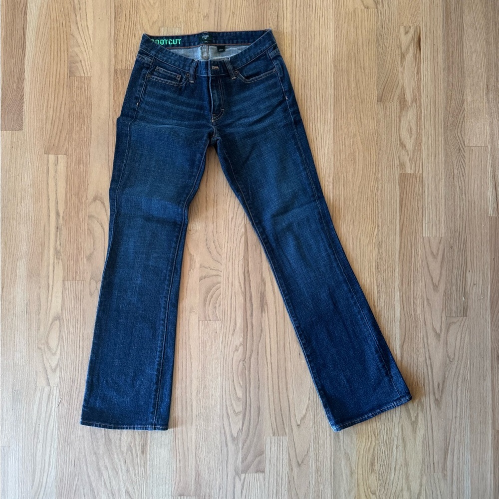 J Crew boot cut denim jeans, size 27 regular
